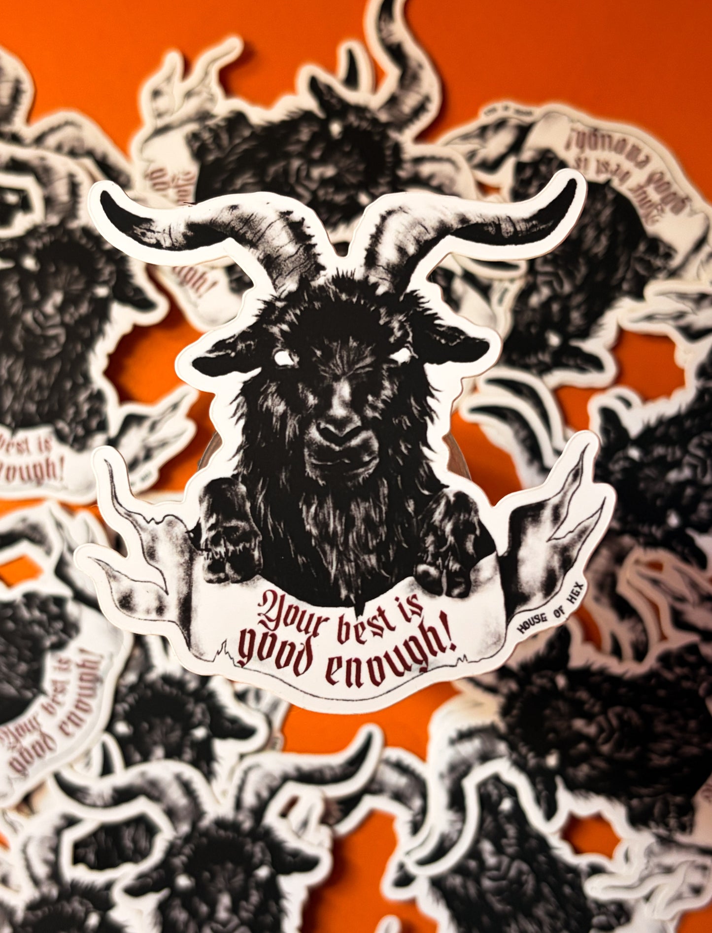 Your Best Is Good Enough - Black Phillip Goat Sticker