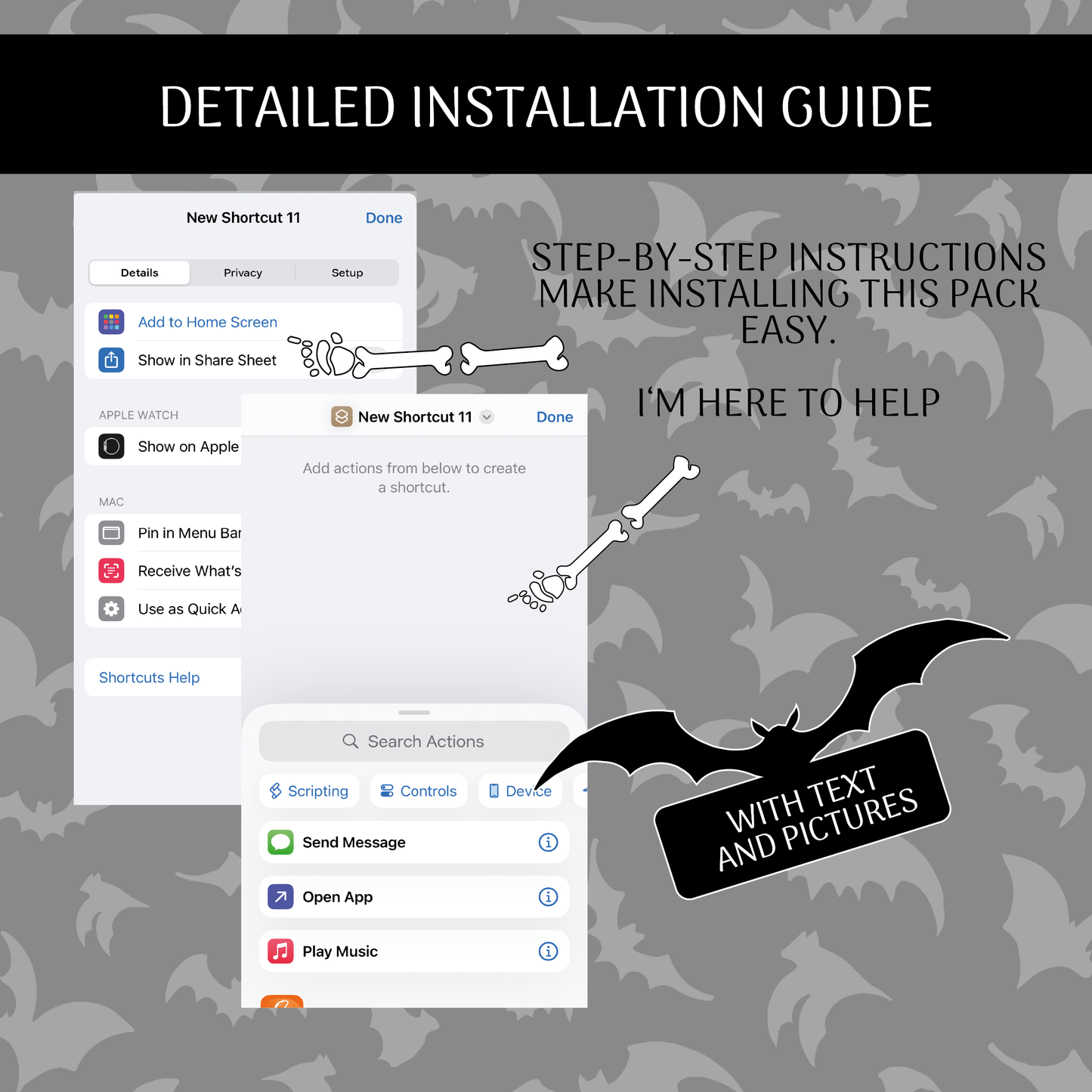 Spooky Black and White Icon & Wallpaper Pack