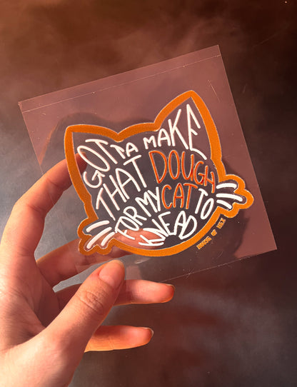 Work for my Cat - UV transfer Sticker no background