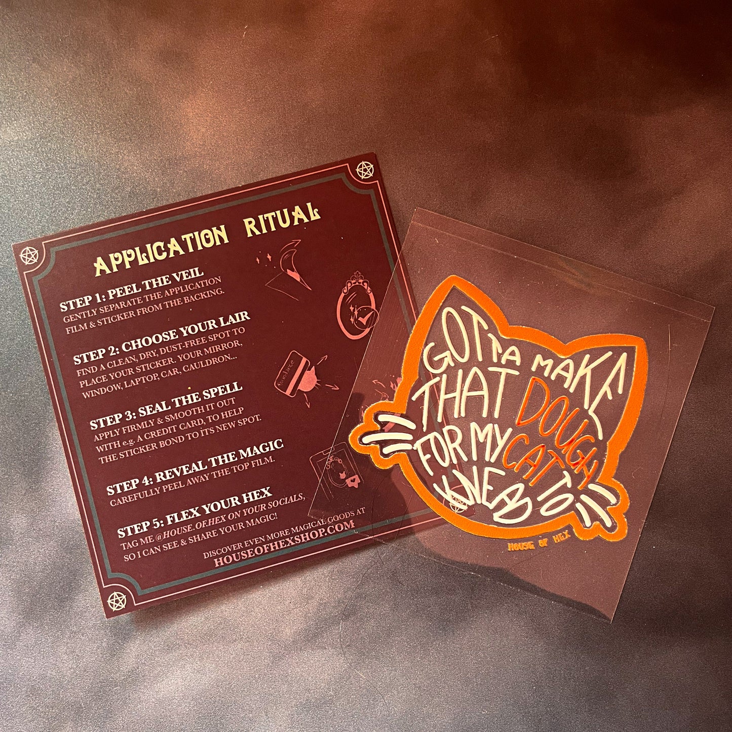 Work for my Cat - UV transfer Sticker no background