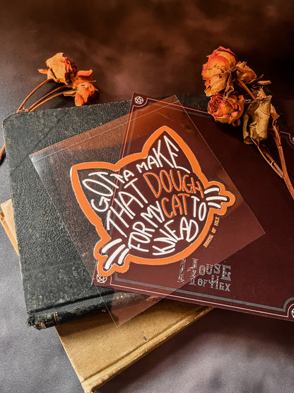 Work for my Cat - UV transfer Sticker no background