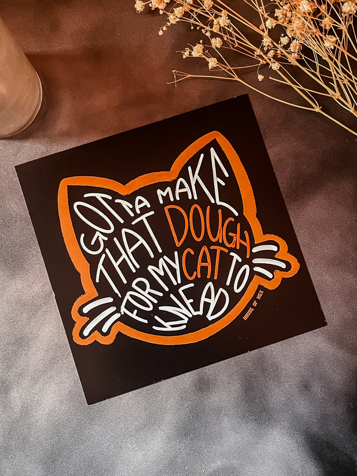 Work for my cat Print