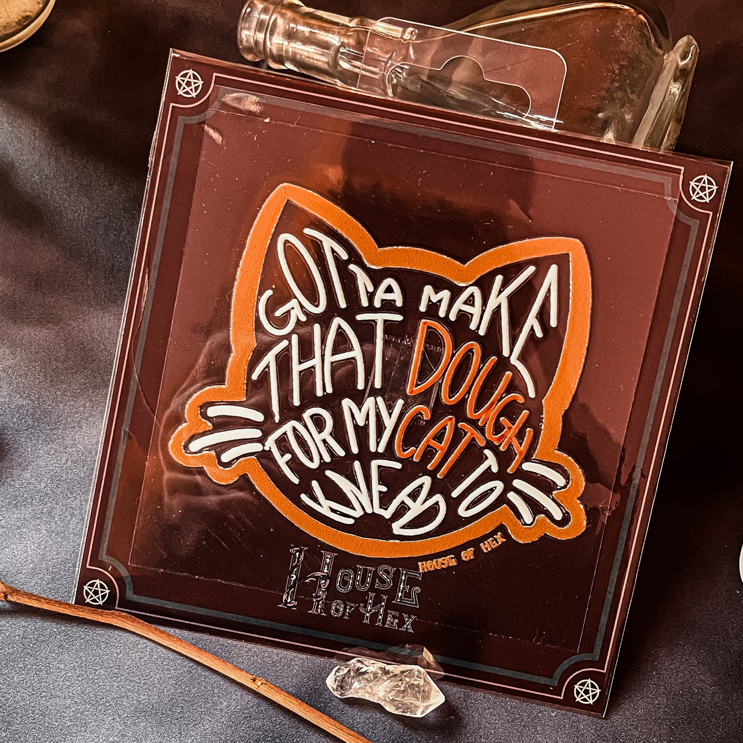 Work for my Cat - UV transfer Sticker no background