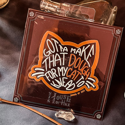 Work for my Cat - UV transfer Sticker no background