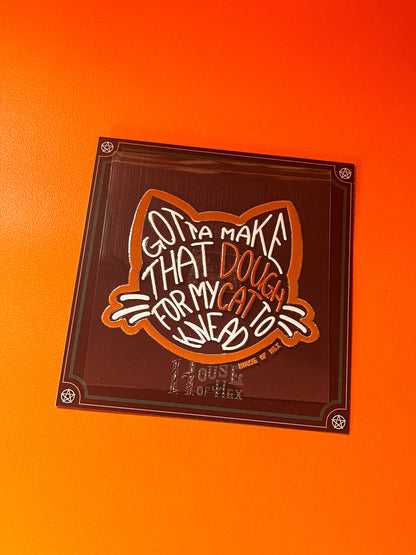 Work for my Cat - UV transfer Sticker no background