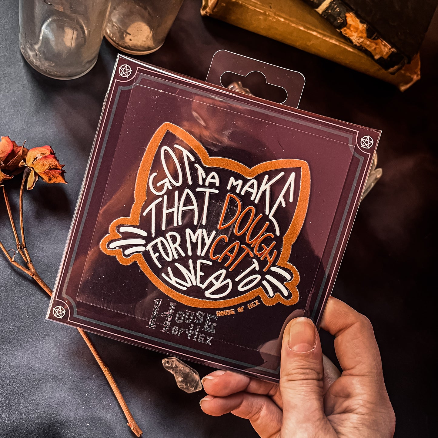 Work for my Cat - UV transfer Sticker no background