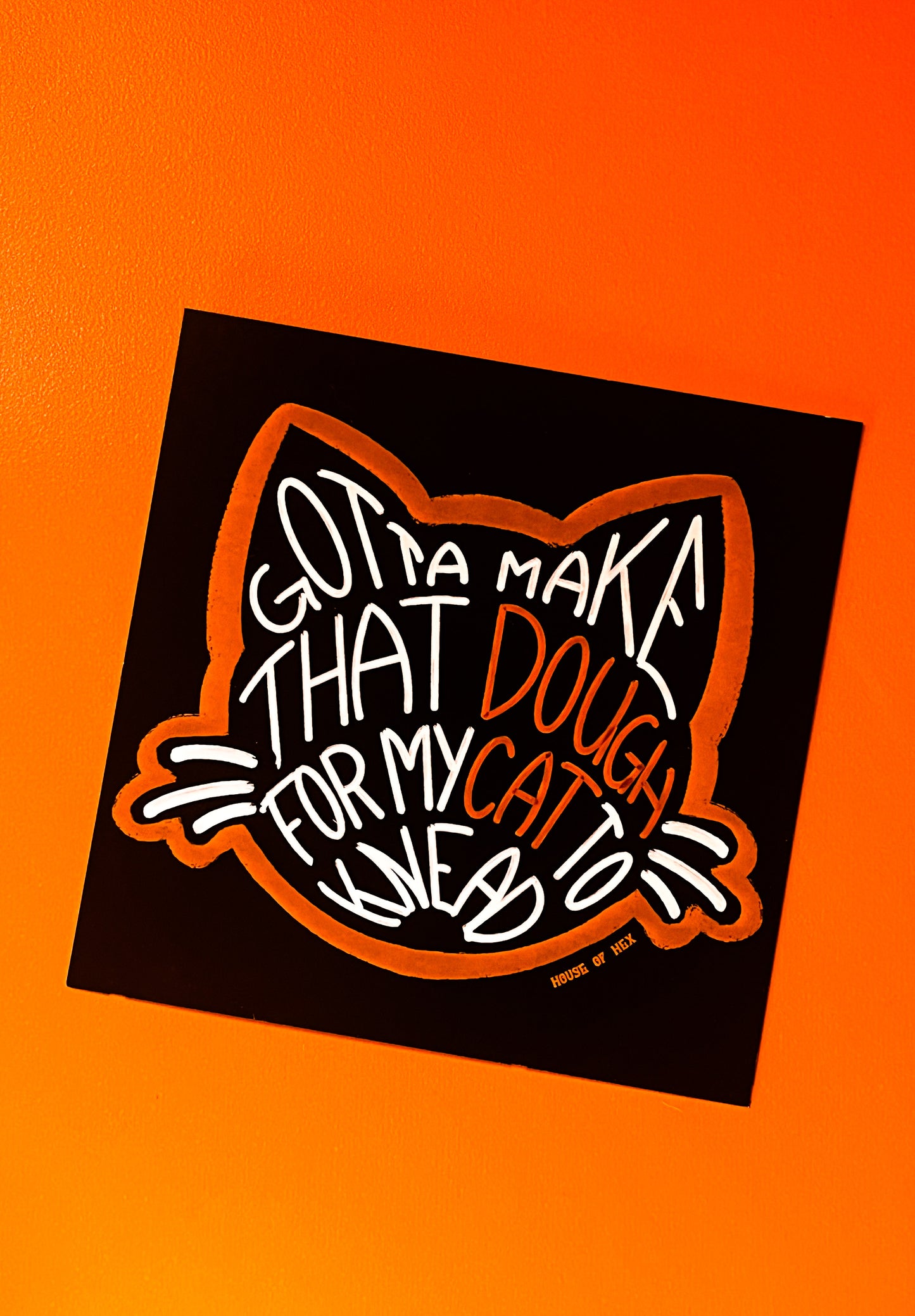 Work for my cat Print