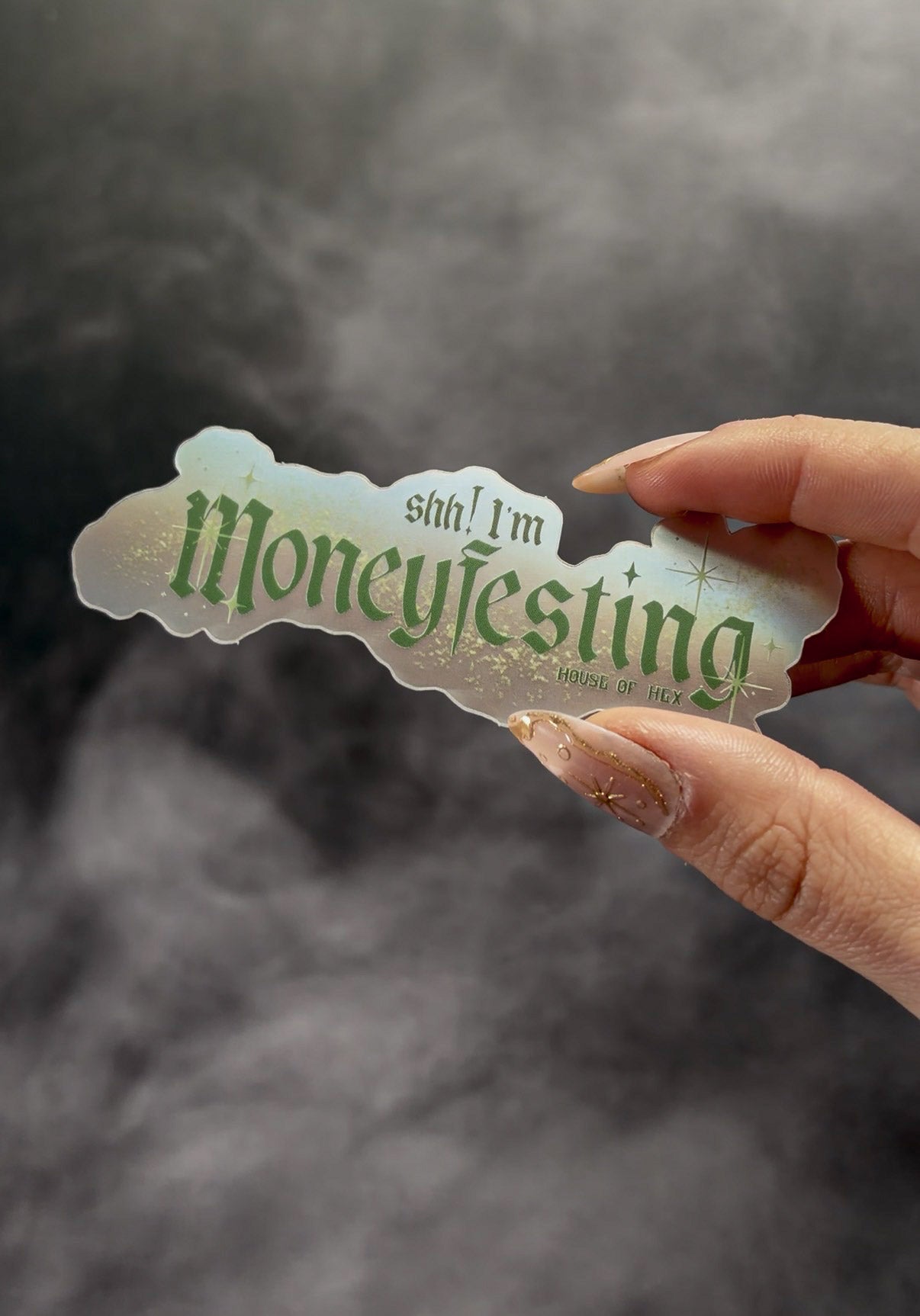 Moneyfesting Sticker | Shh I am moneyfesting manifesting money abundance