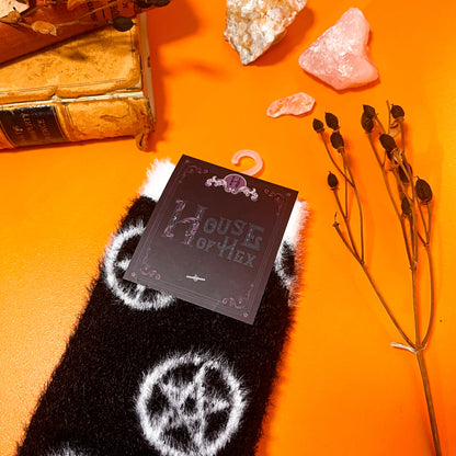 Fuzzy Pentagram Socks Silky Soft