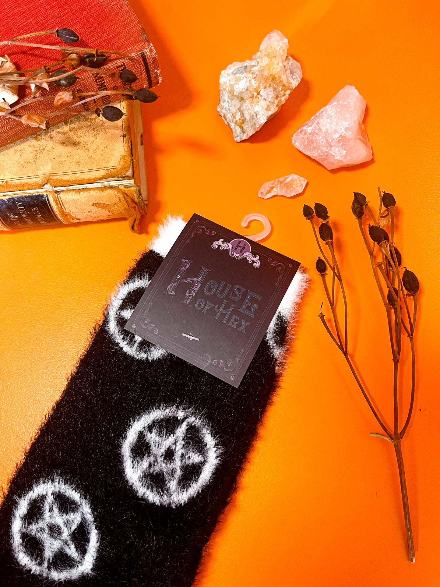 Fuzzy Pentagram Socks Silky Soft