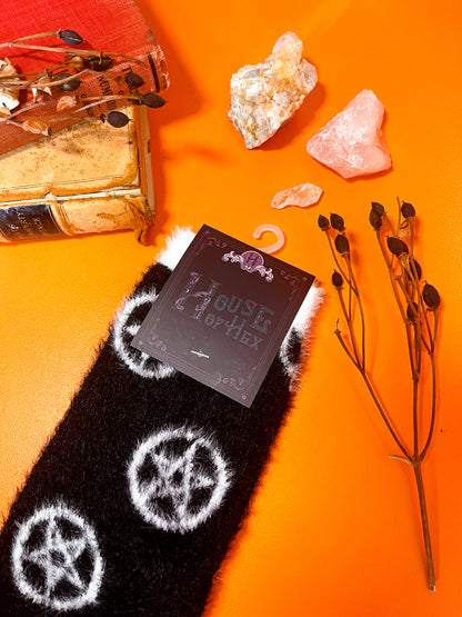 Fuzzy Pentagram Socks Silky Soft