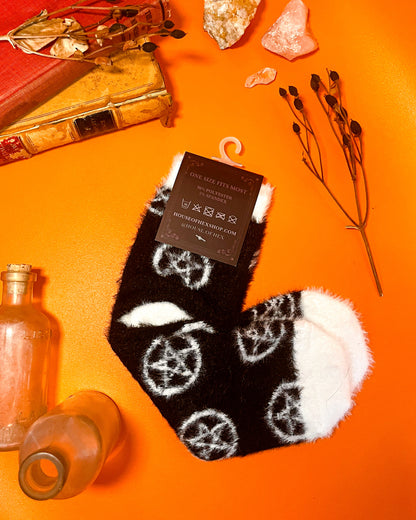 Fuzzy Pentagram Socks Silky Soft