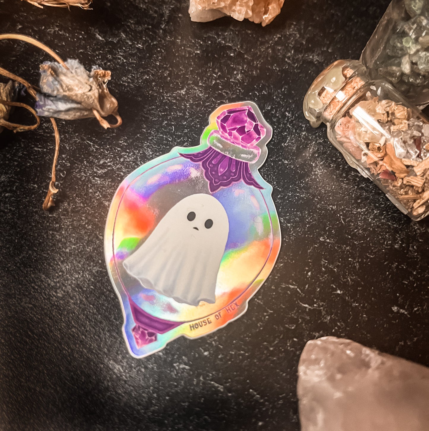 Ghostie in Trinket Sticker