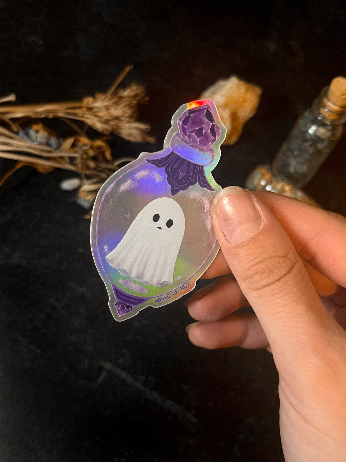 Ghostie in Trinket Sticker