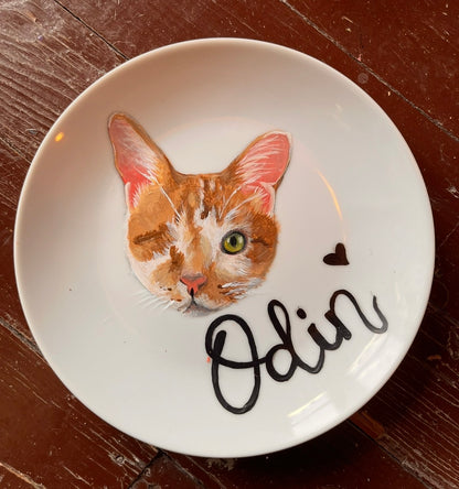 Custom Pet Portrait on Ceramic Plate