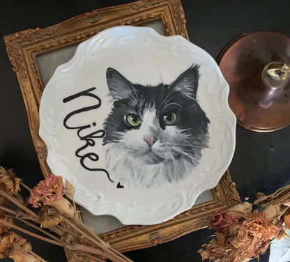 Custom Pet Portrait on Ceramic Plate
