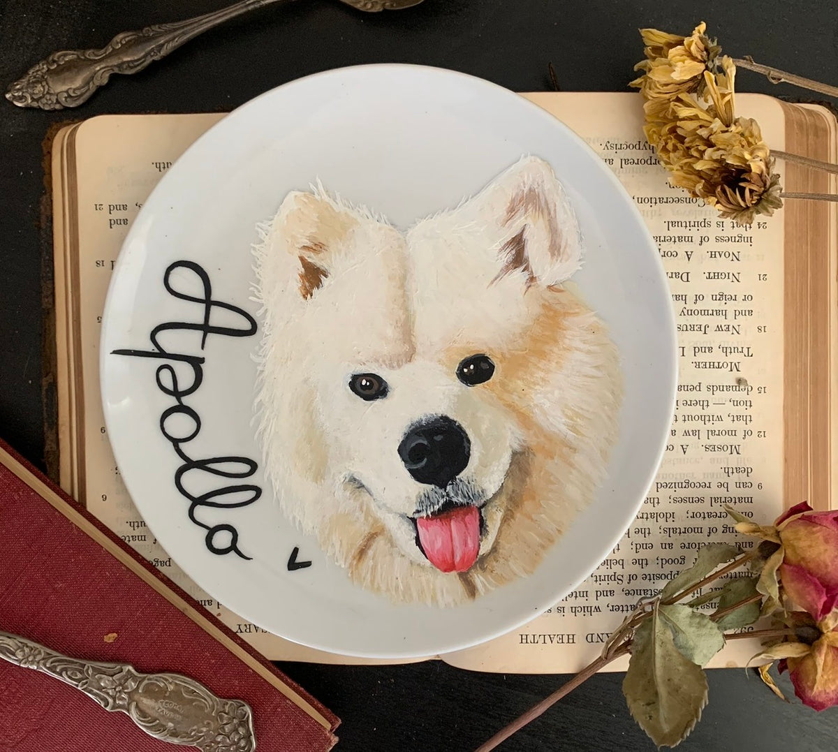 Custom Pet Portrait on Ceramic Plate