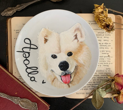 Custom Pet Portrait on Ceramic Plate