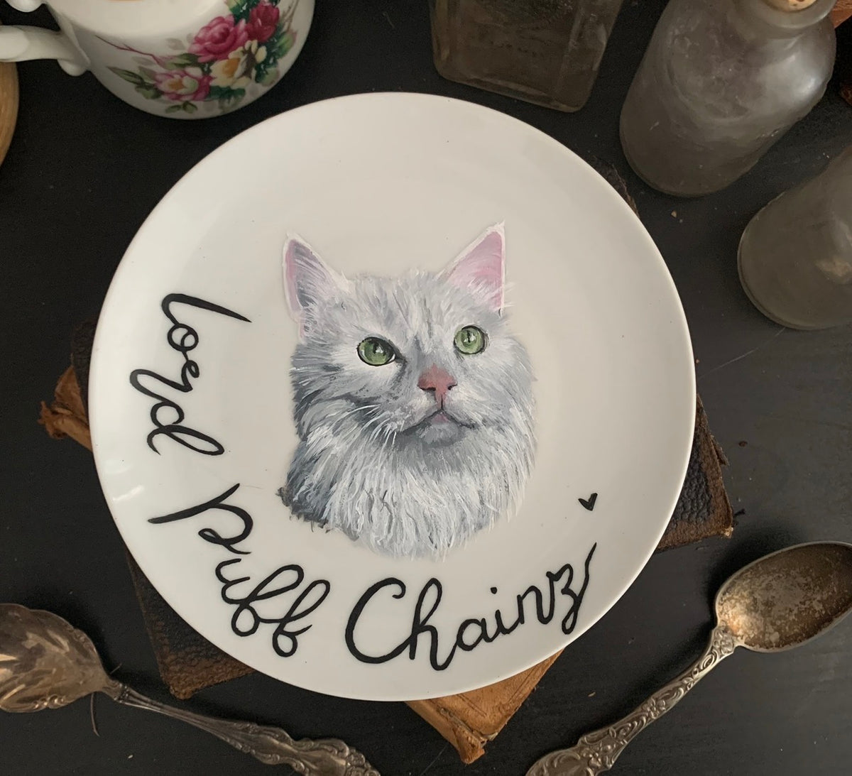 Custom Pet Portrait on Ceramic Plate