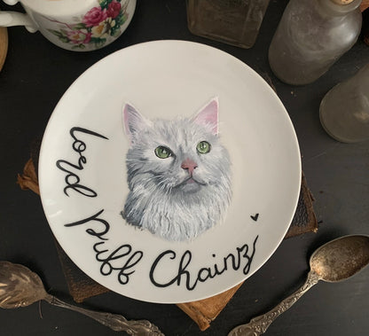 Custom Pet Portrait on Ceramic Plate