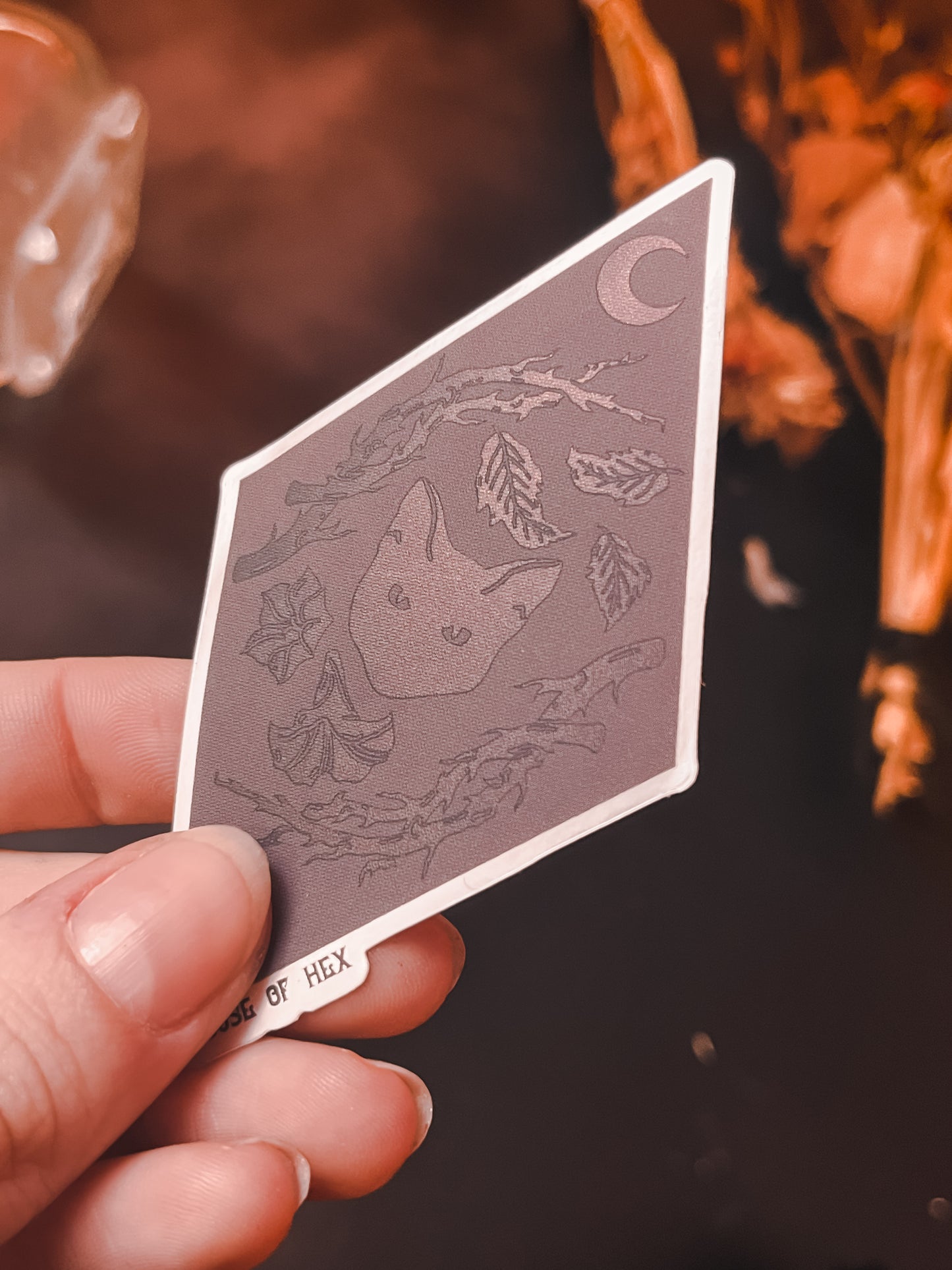 Midnight Meow Poison Cat Thorn Sticker