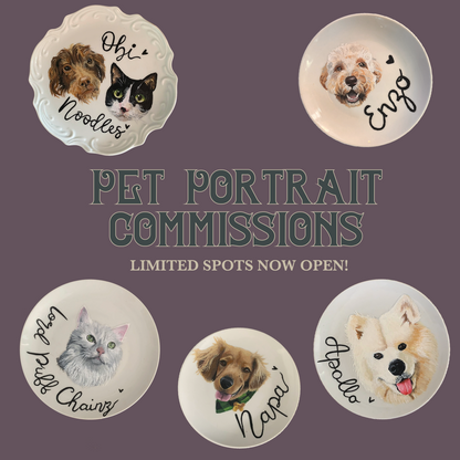 Custom Pet Portrait on Ceramic Plate