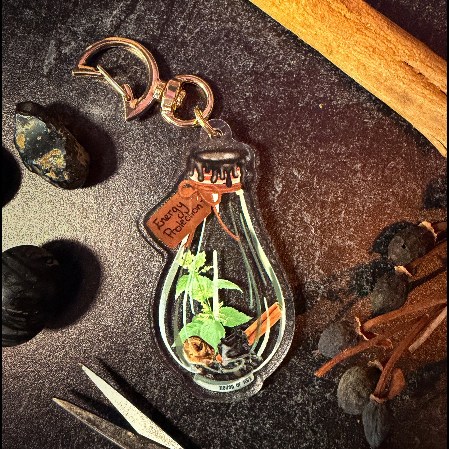 Energy Protection Jar Keychain