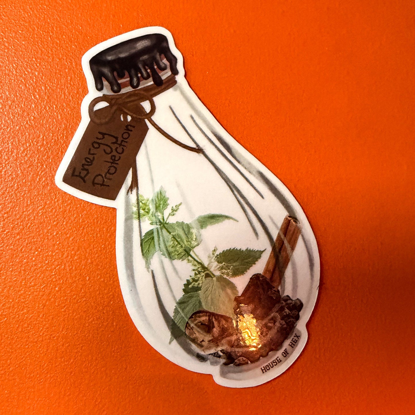 Energy Protection Spell Jar Sticker