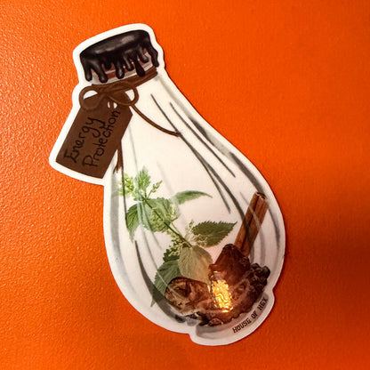 Energy Protection Spell Jar Sticker