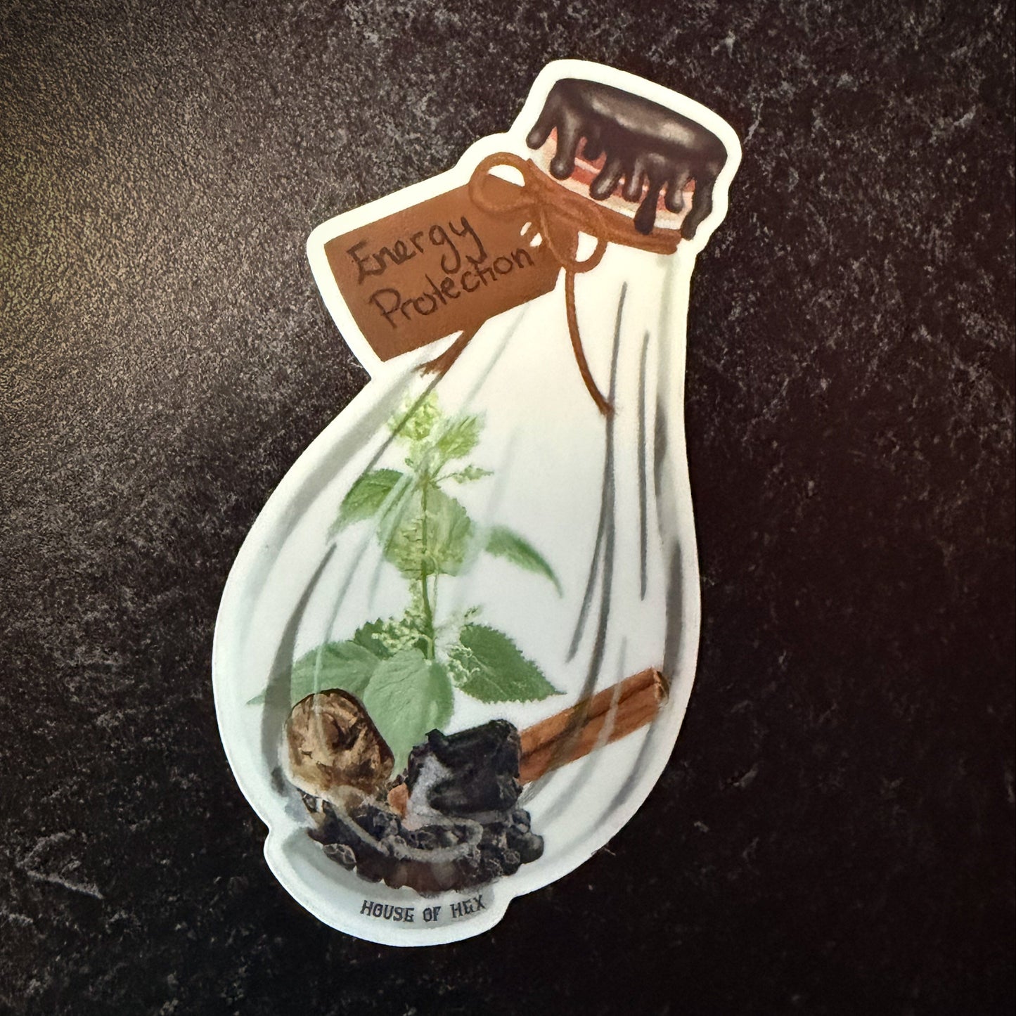 Energy Protection Spell Jar Sticker