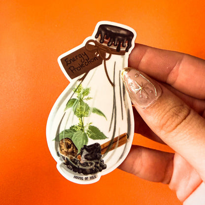 Energy Protection Spell Jar Sticker