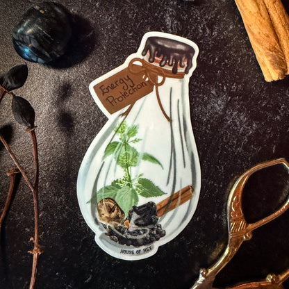 Energy Protection Spell Jar Sticker