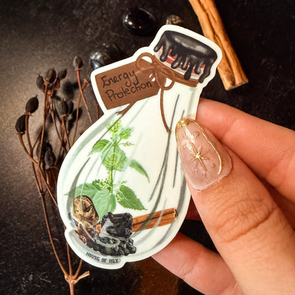 Energy Protection Spell Jar Sticker