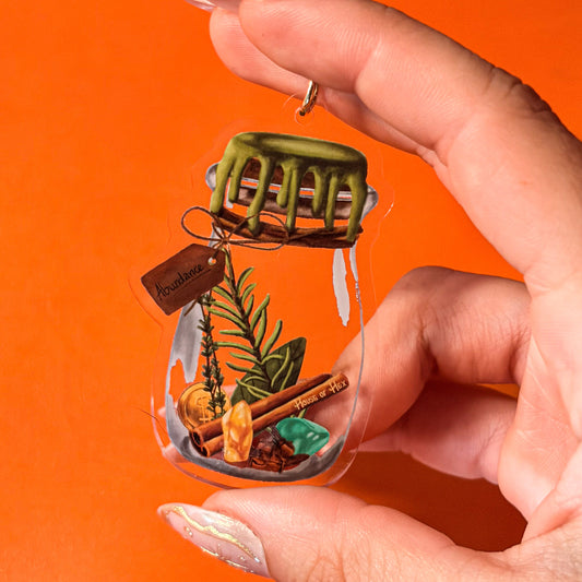 Abundance Spell Jar Keychain