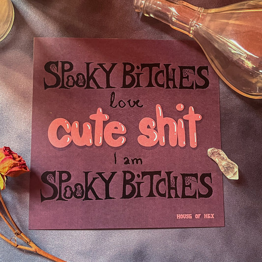 Spooky b-word like cute stuff Print