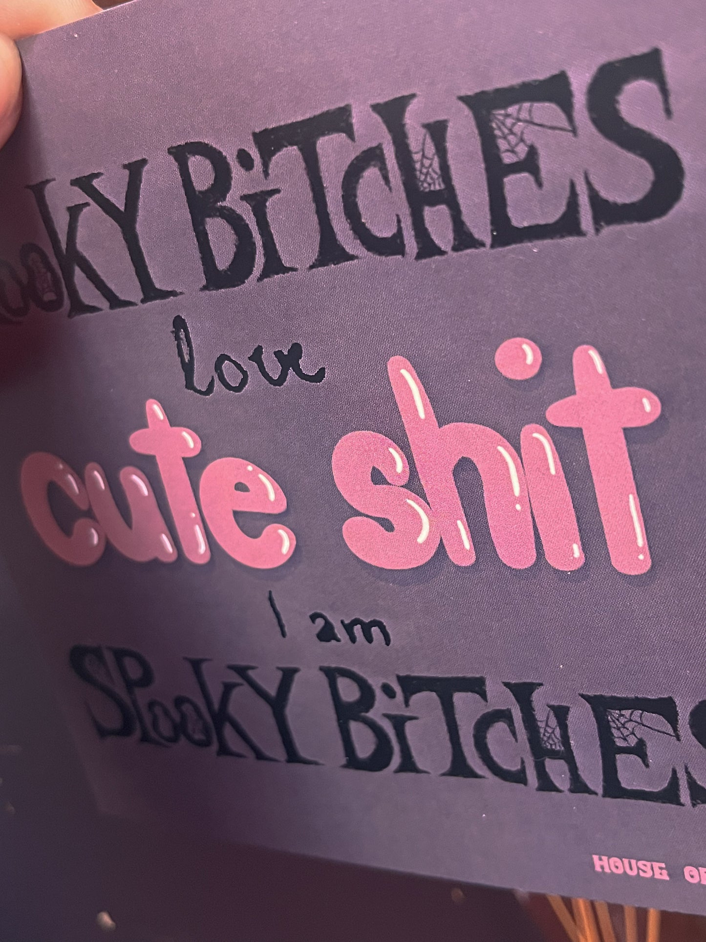 Spooky b-word like cute stuff Print