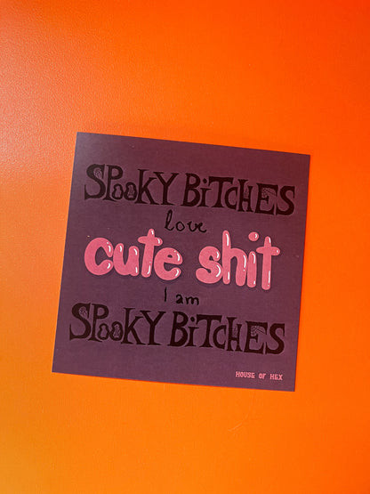 Spooky b-word like cute stuff Print