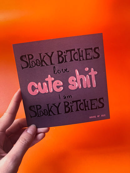Spooky b-word like cute stuff Print