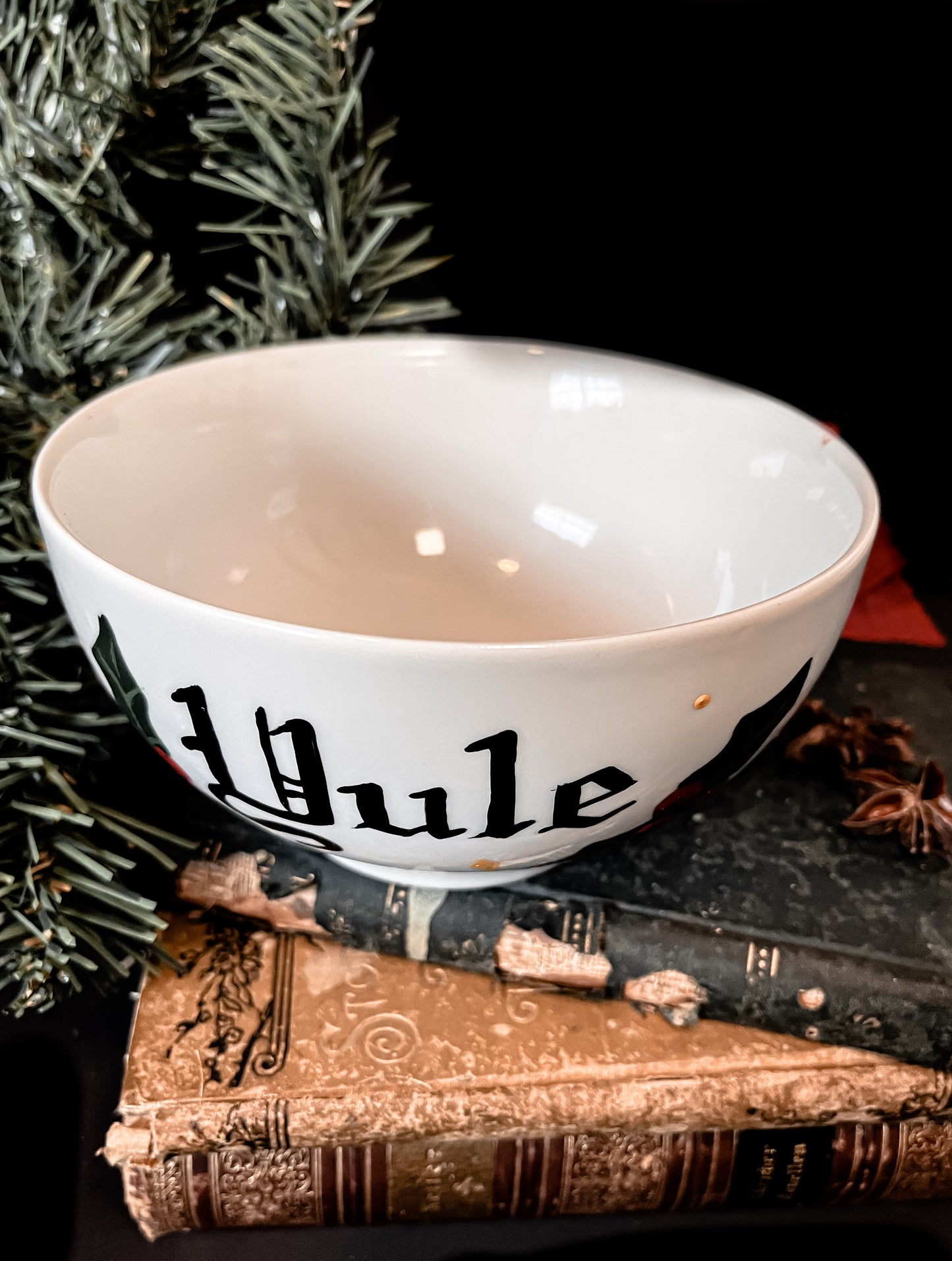 Yule Hand-Painted Ceramic Bowl