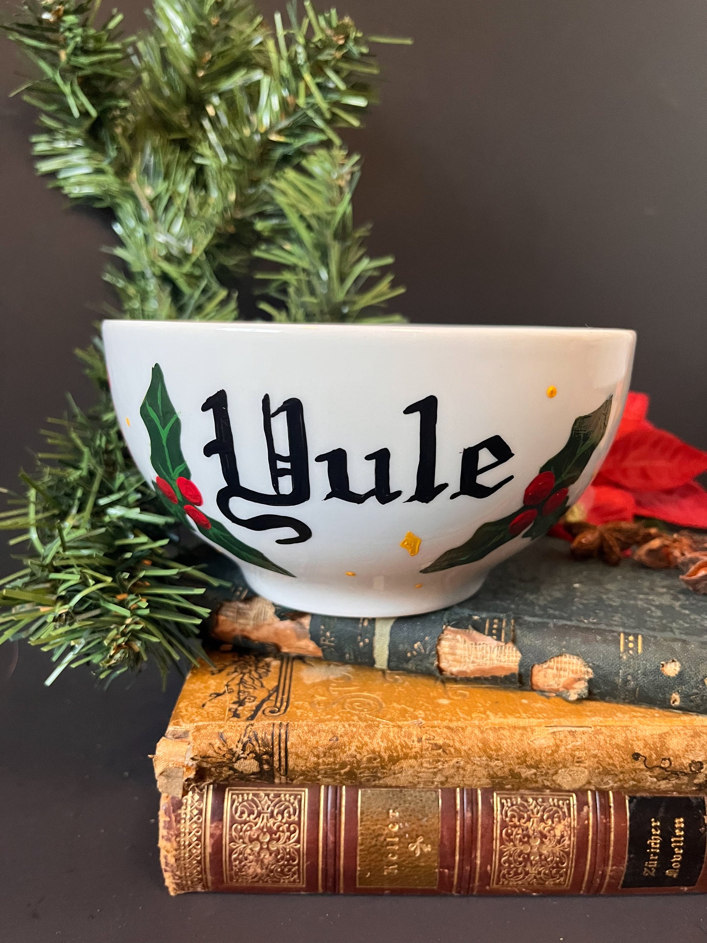 Yule Hand-Painted Ceramic Bowl