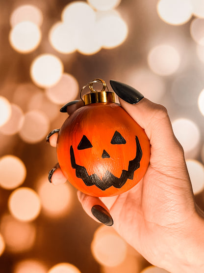 Jack o Lantern - Halloween Hand-painted Ceramic Ornament