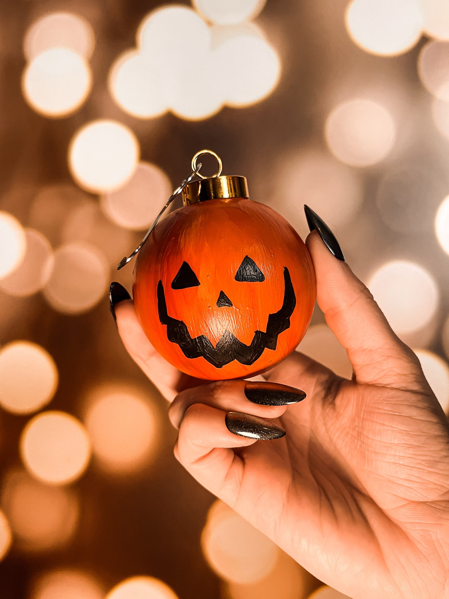 Jack o Lantern - Halloween Hand-painted Ceramic Ornament