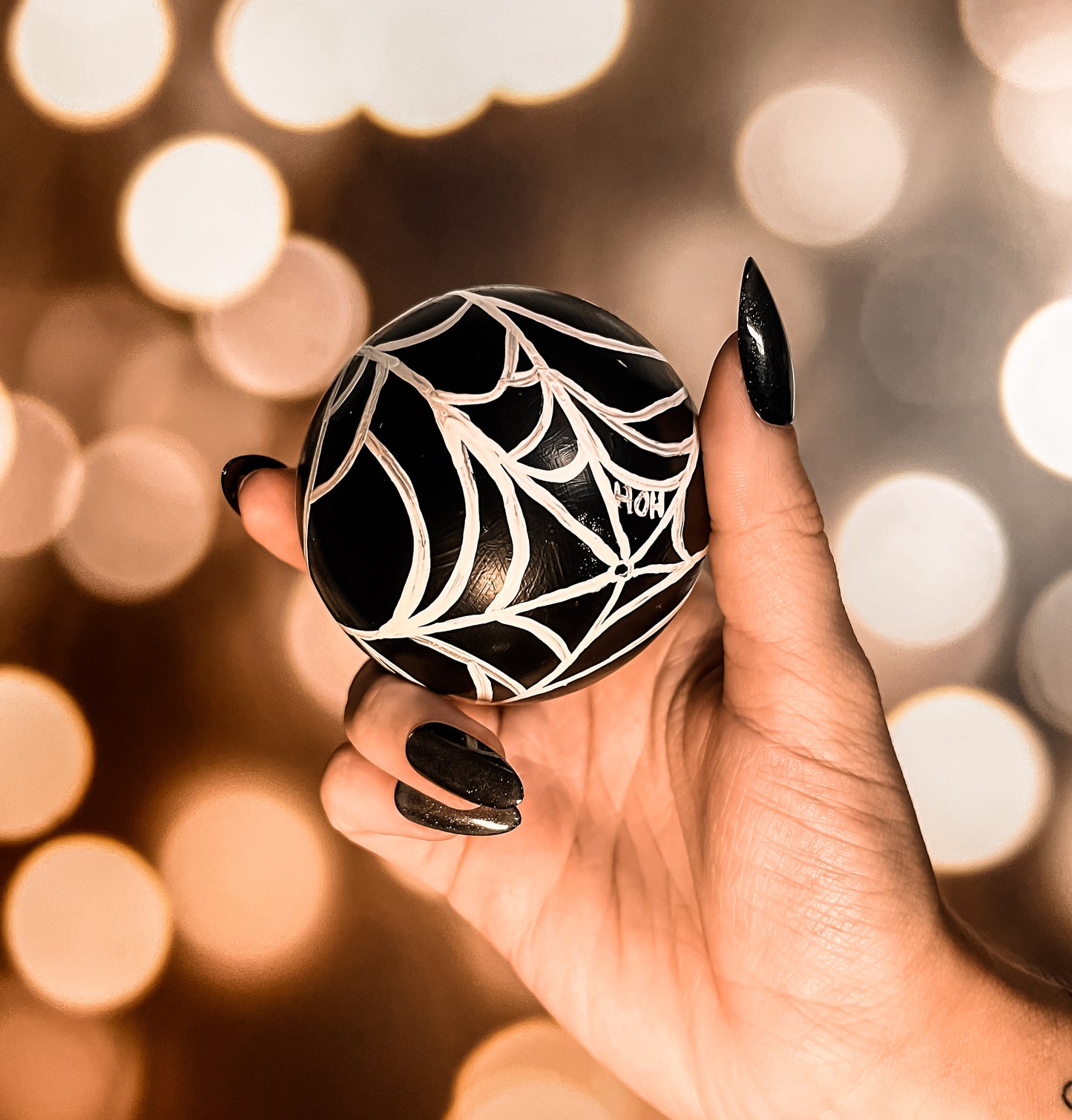 Widow - Spiderweb Hand-painted Ceramic Ornament