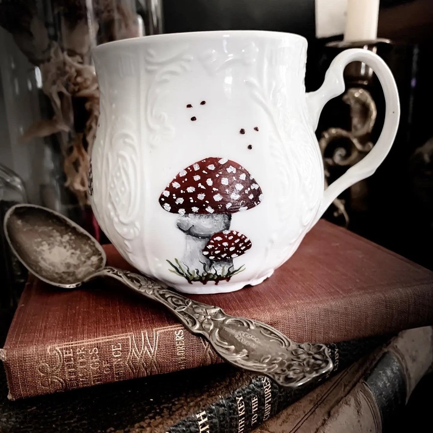 Painted „Poison Mushroom“ mug